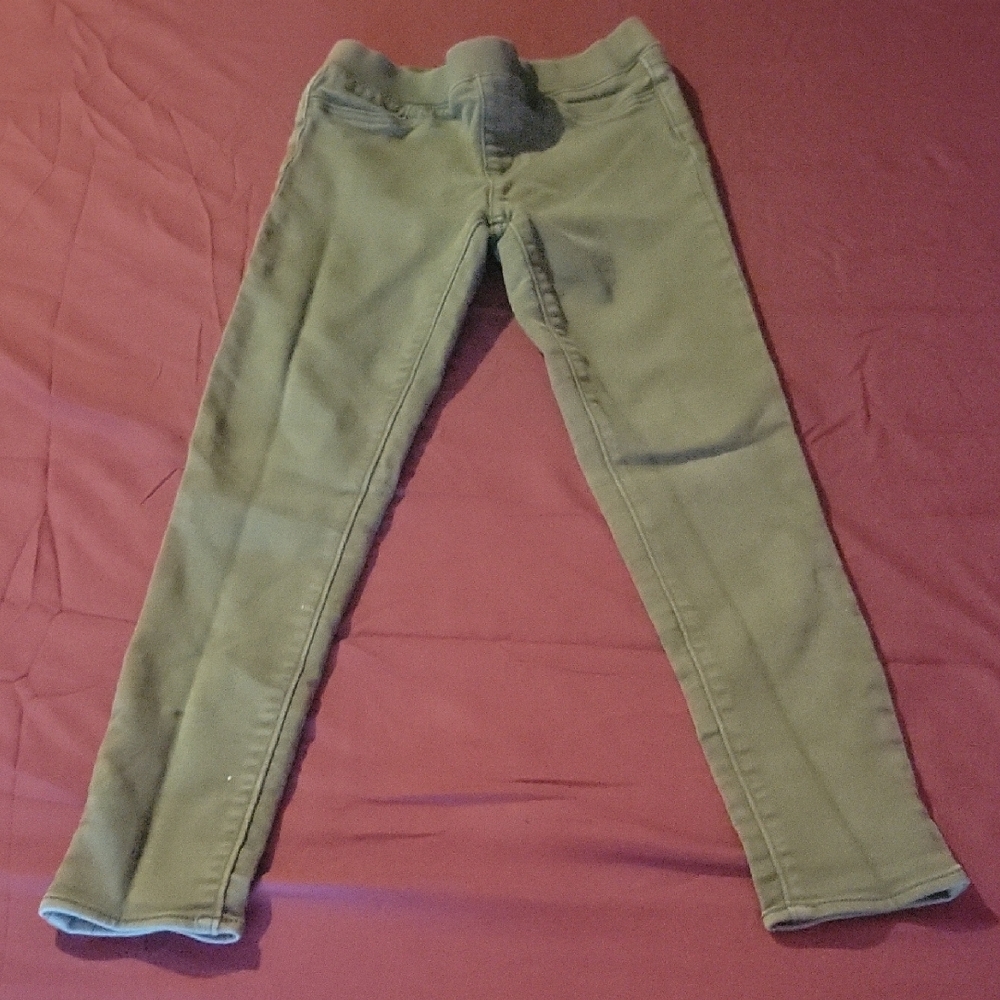 Lands' End Kids Jean Leggings  - Olive Green